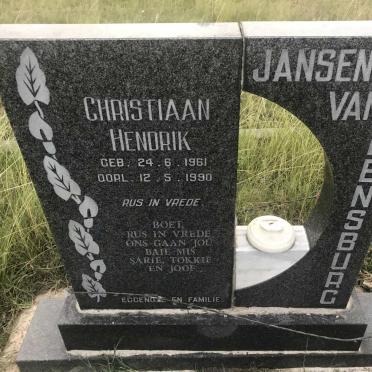RENSBURG Christiaan Hendrik, Jansen van 1961-1990