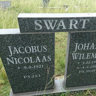 SWART Jacobus Nicolaas 1921- &amp; Johanna Wilemina 1926-2000