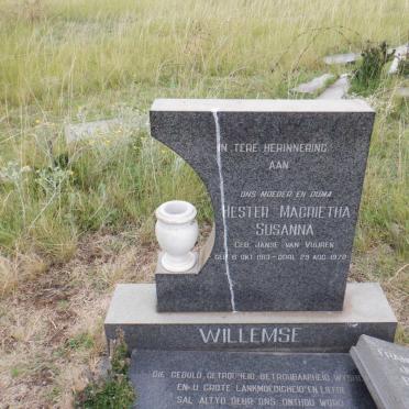 WILLEMSE Hester Magrietha Susanna nee JANSE VAN VUUREN 1913-1978