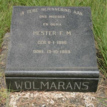 WOLMARANS Hester F.M. 1898-1969
