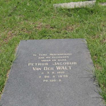 WALT Petrus Jacobus, van der 1910-1978