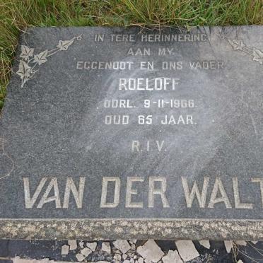 WALT Roeloff, van der -1966