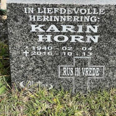 HORN Karin 1940-2016