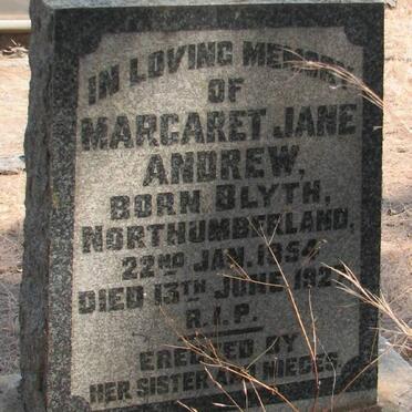 ANDREW Margaret Jane nee BLYTH 1854-1927