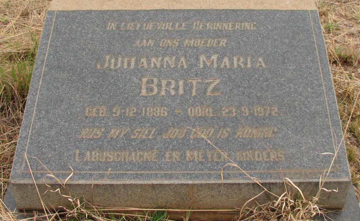 BRITZ Johanna Maria 1886-1972