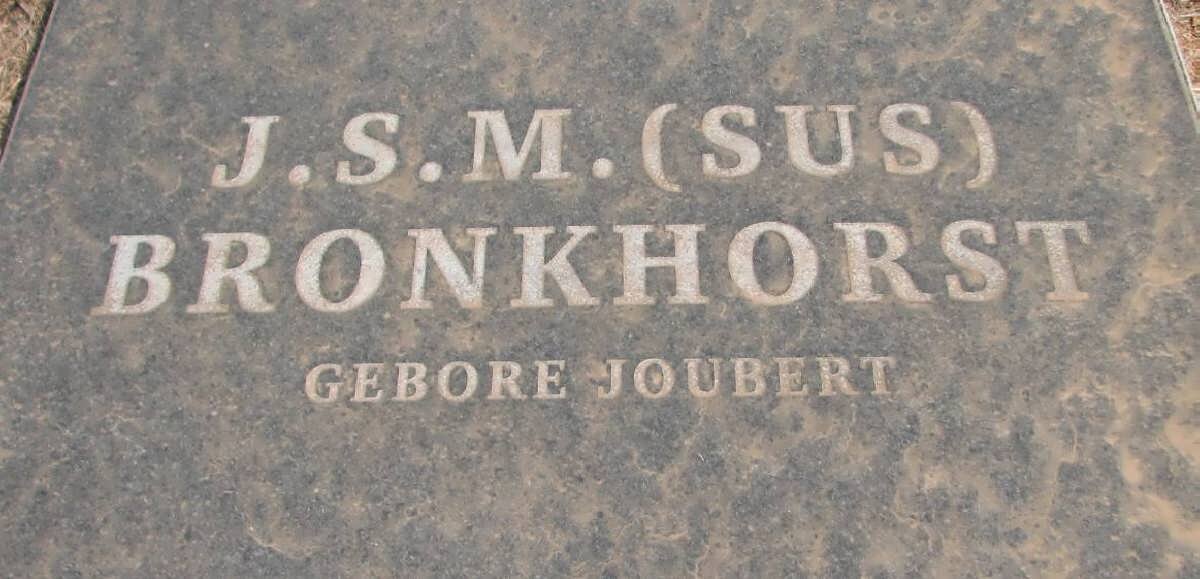 BRONKHORST J.S.M. nee JOUBERT