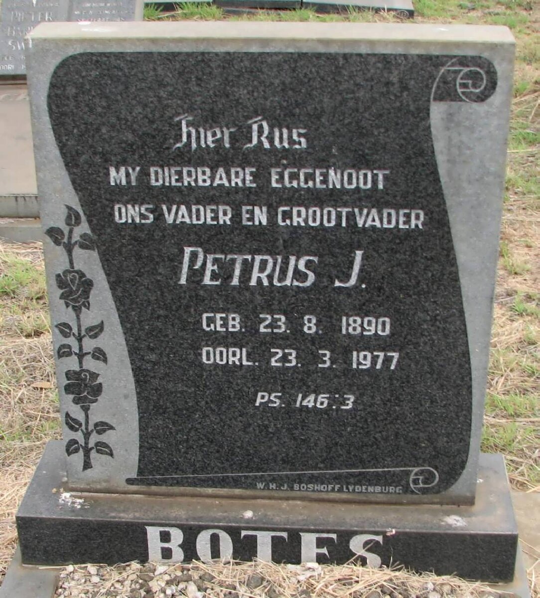 BOTES Petrus J. 1890-1977