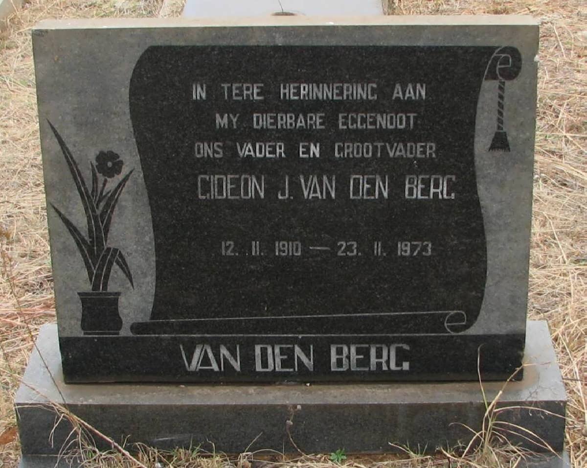 BERG Gideon J., van den 1910-1973