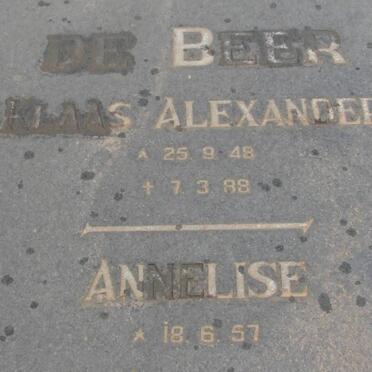 BEER Klaas Alexander, de 1948-1988 &amp; Annelise 1957-