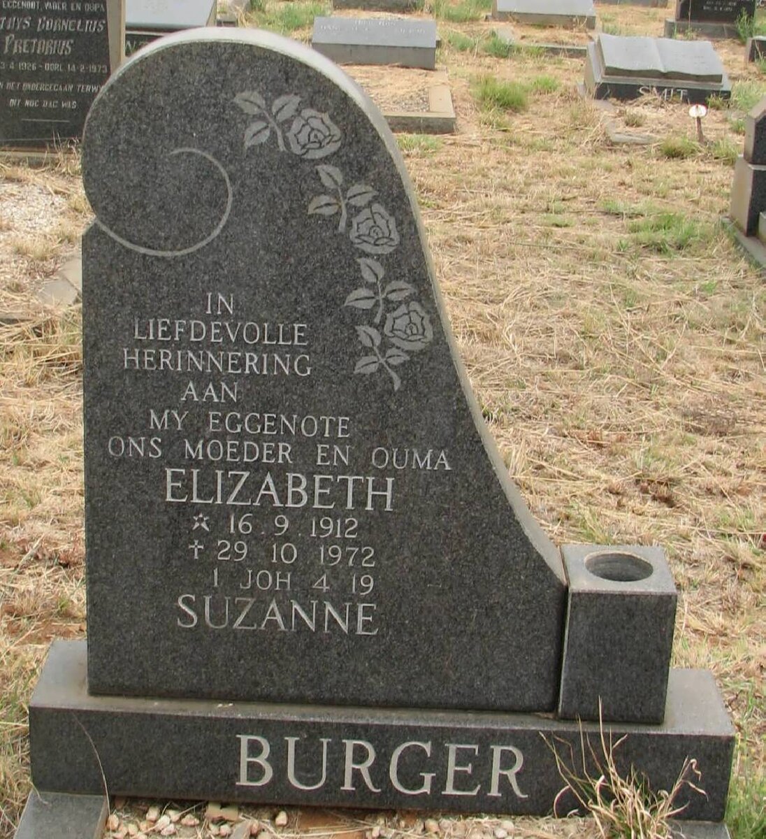 BURGER Elizabeth 1912-1972