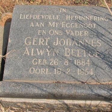 BEETGE Gert Johannes Alwyn 1884-1954