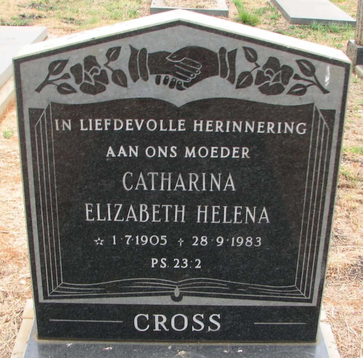 CROSS Catherina Elizabeth Helena 1905-1983