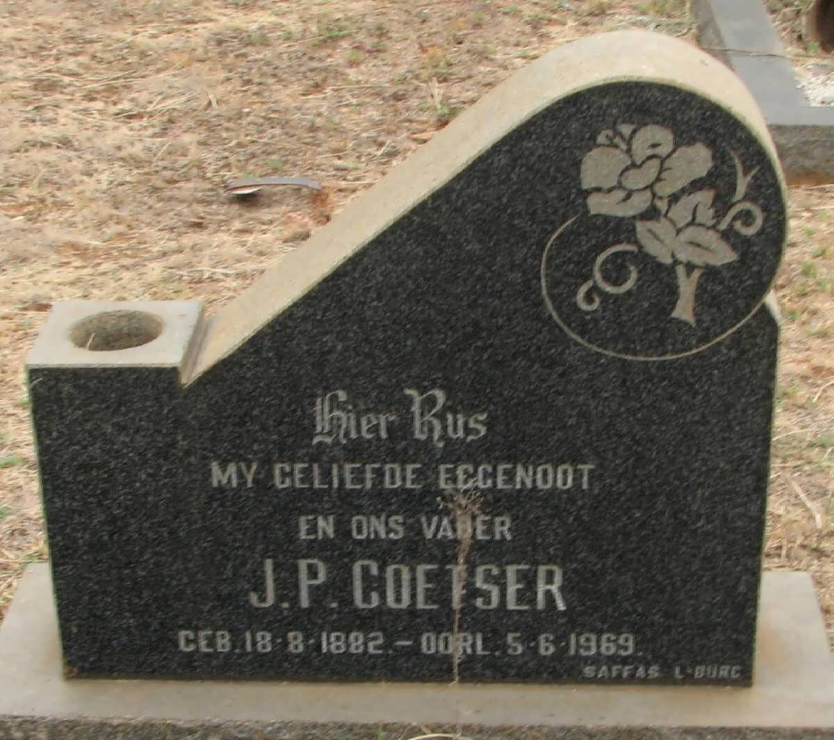 COETSER J.P. 1882-1969