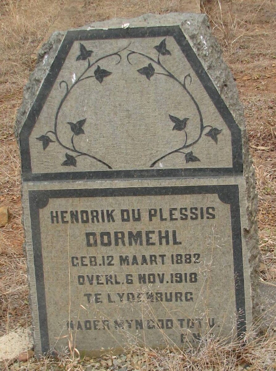 DORMEHL Hendrik du Plessis 1882-1918