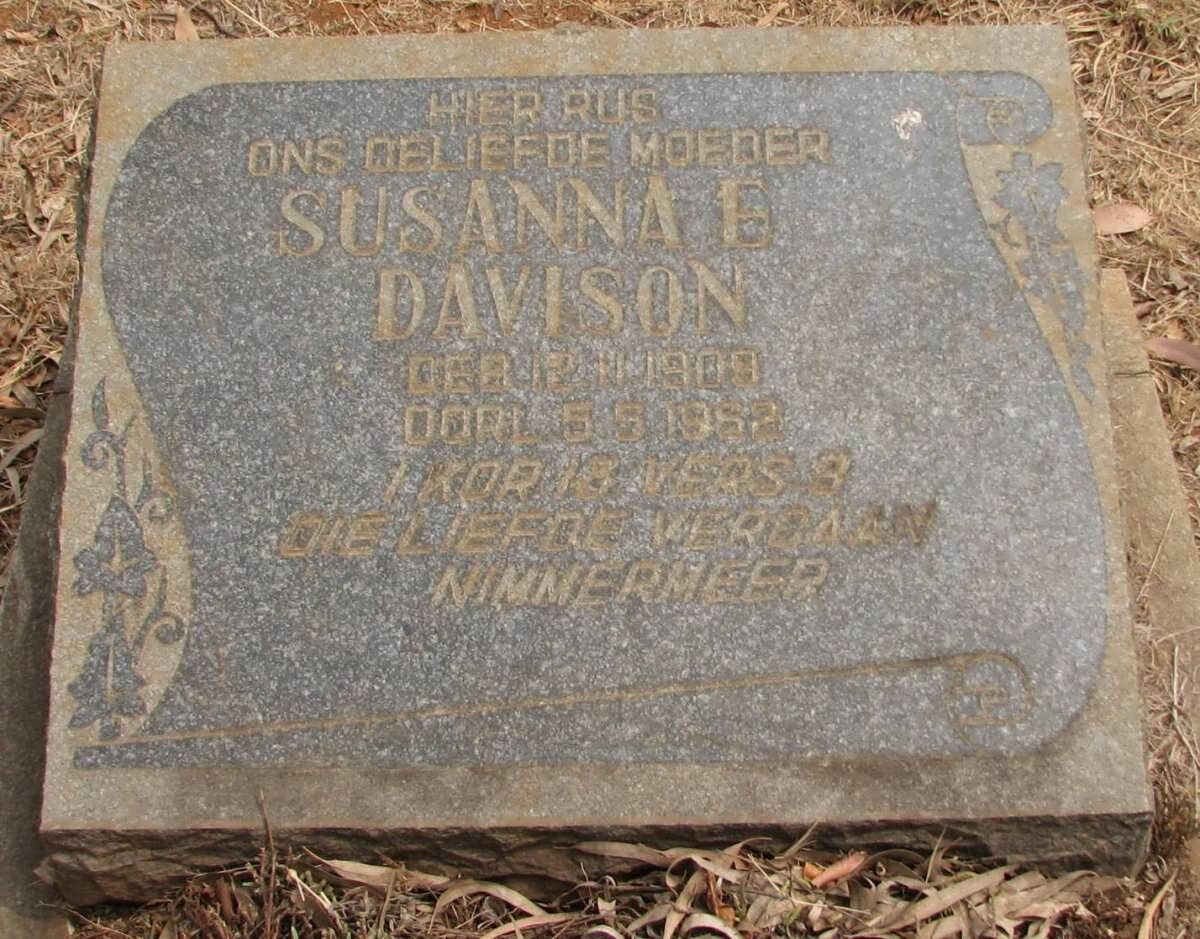 DAVISON Susanna E. 1909-1982