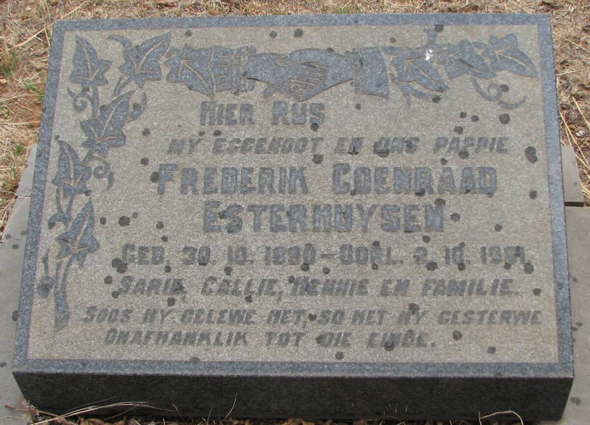 ESTERHUYSEN Frederik Coenraad 1890-19??