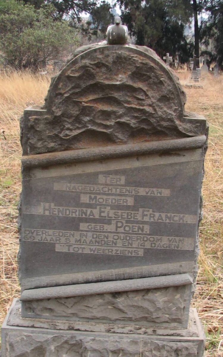 FRANCK Hendrina Elsebe nee POEN