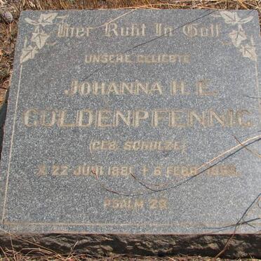 GULDENPFENNIG Johanna H.E. nee SCHULZE 1881-1959
