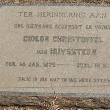 HUYSSTEEN Gideon Christoffel, van 1875-1952