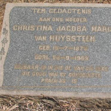 HUYSSTEEN Christina Jacoba Maria, van 1879-1953