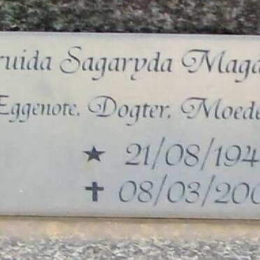 KEULDER Gertruida Zagaryda Magdalena 1940-2008