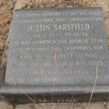 McGEE Justin Sarsfield 1914-1978