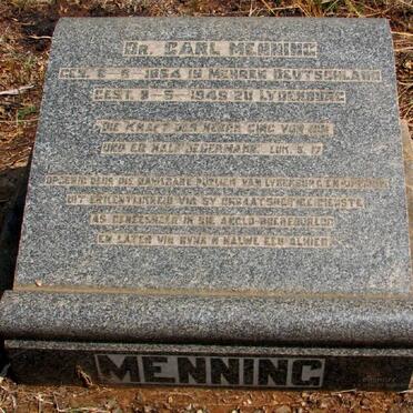 MENNING Carl 1854-1949 