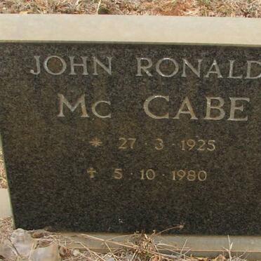 McCABE John Ronald 1925-1980