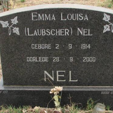 NEL Emma Louisa nee LAUBSCHER 1914-2000