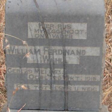 WAHLL William Ferdinand 1873-1918