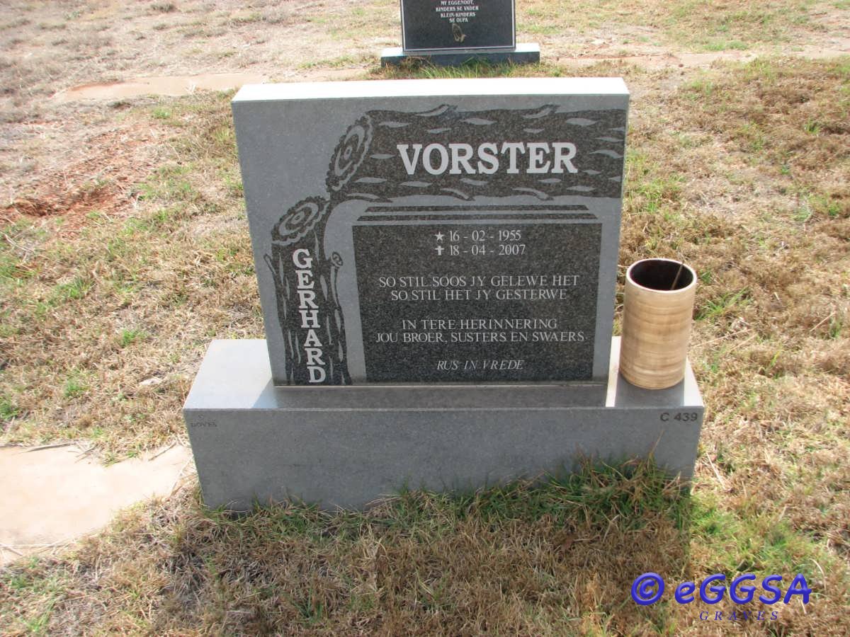 VORSTER Gerhard 1955-2007