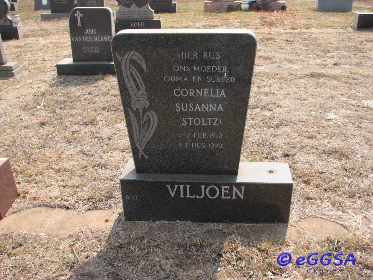 VILJOEN Cornelia Susanna nee STOLTZ 1913-1990