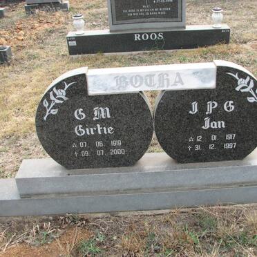 BOTHA J.P.G. 1917-1997 &amp; G.M. 1919-2000
