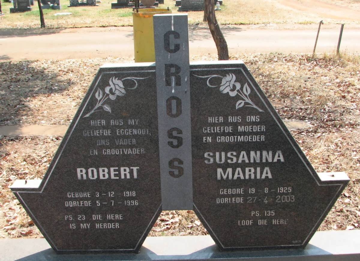 CROSS Robert 1918-1996 &amp; Susanna Maria 1925-2003