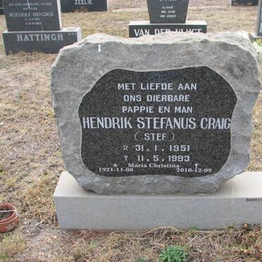 CRAIG Hendrik Stefanus 1951-1993 :: CRAIG Maria Christina 1921-2010