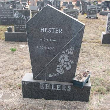 EHLERS Hester 1896-1992