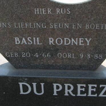PREEZ Basil Rodney, du 1966-1988