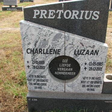 PRETORIUS Charlene 1959-2001 :: PRETORIUS Luzaan 1985-2001