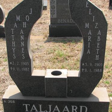 TALJAARD Matthys Johannes 1905-1987 &amp; Maria Elizabeth 1903-1988