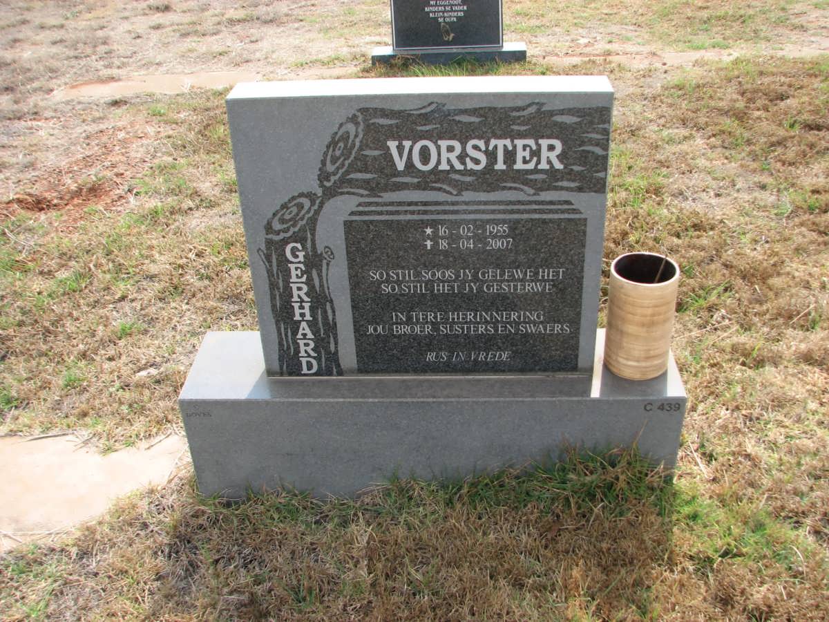 VORSTER Gerhard 1955-2007