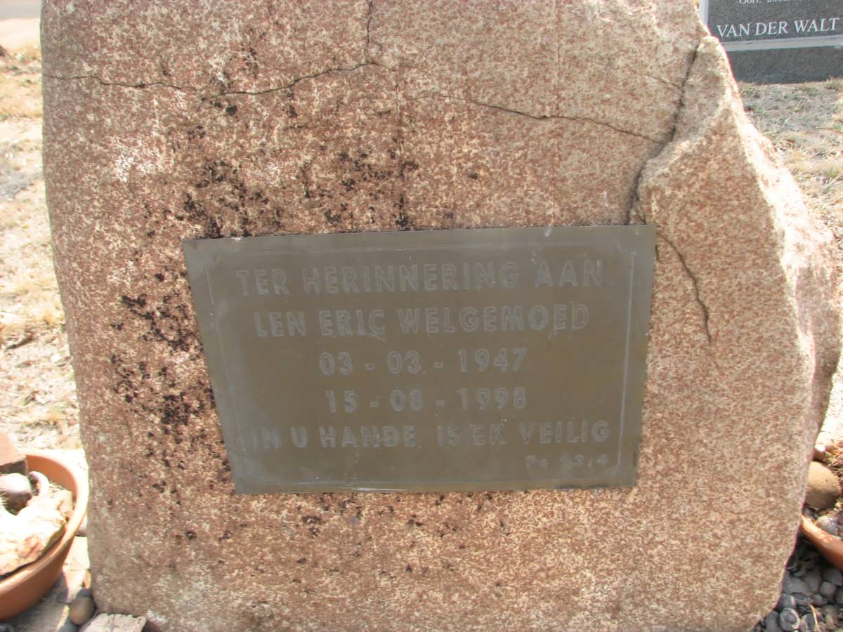 WELGEMOED Len Eric 1947-1996