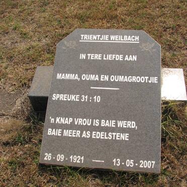 WEILBACH Trientjie 1921-2007