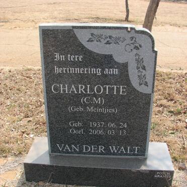 WALT C.M., van der nee MEINTJIES 1937-2006