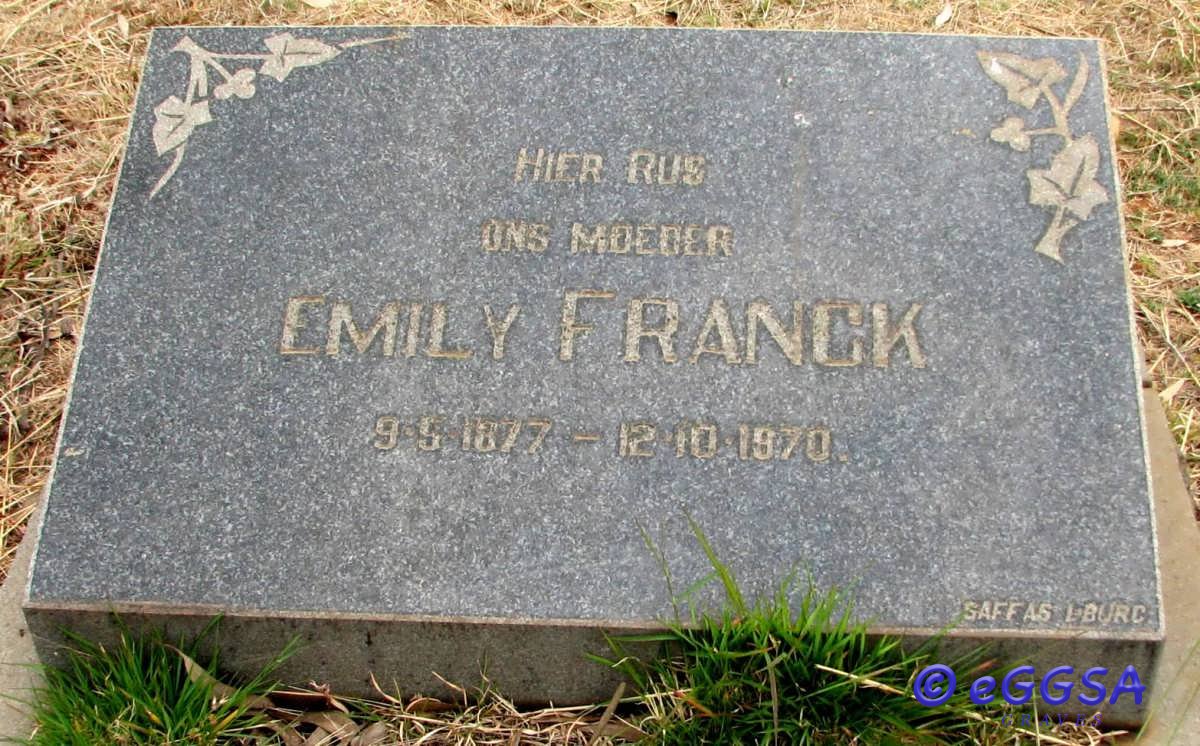 FRANCK Emily 1877-1970