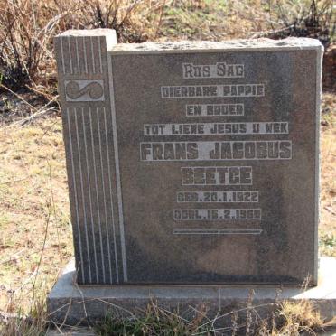 BEETGE Frans Jacobus 1922-1960