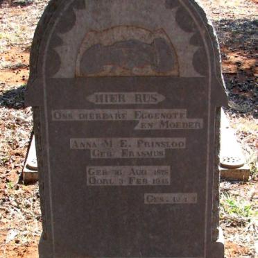 PRINSLOO Anna M.E. nee ERASMUS 1875-1945