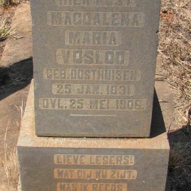 VOSLOO Magdalena Maria nee OOSTHUISEN 1831-1906