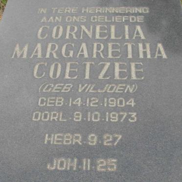 COETZEE Cornelia Margaretha nee VILJOEN 1904-1973