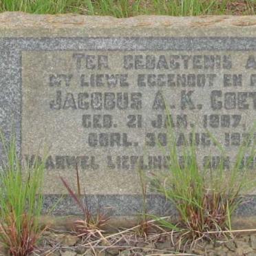 COETZEE Jacobus A.K. 1907-1938