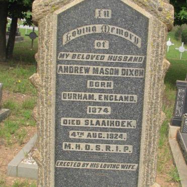 DIXON Andrew Mason 1874-1924